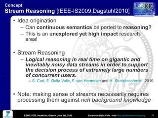 Incremental Reasoning on Streams and Rich Background Knowledge | PPT