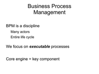 Roadmap Adaptive processes 