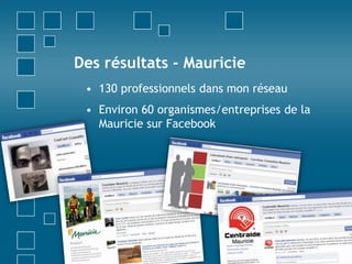 Des résultats - Mauricie130 professionnels dans mon réseauEnviron 60 organismes/entreprises de la Mauricie sur Facebook