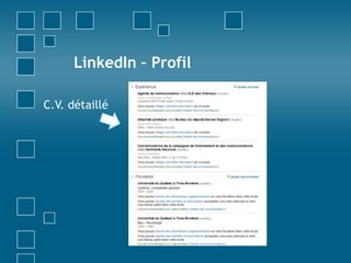 LinkedIn – ProfilC.V. détaillé