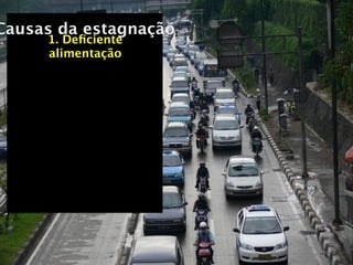 Causas da estagnação
     1. Deﬁciente
     alimentação
 