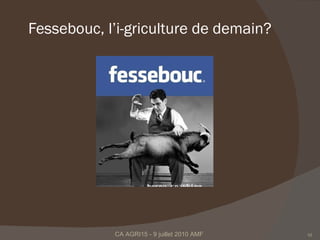 Fessebouc, l’i-griculture de demain? CA AGRI15 - 9 juillet 2010 AMF  