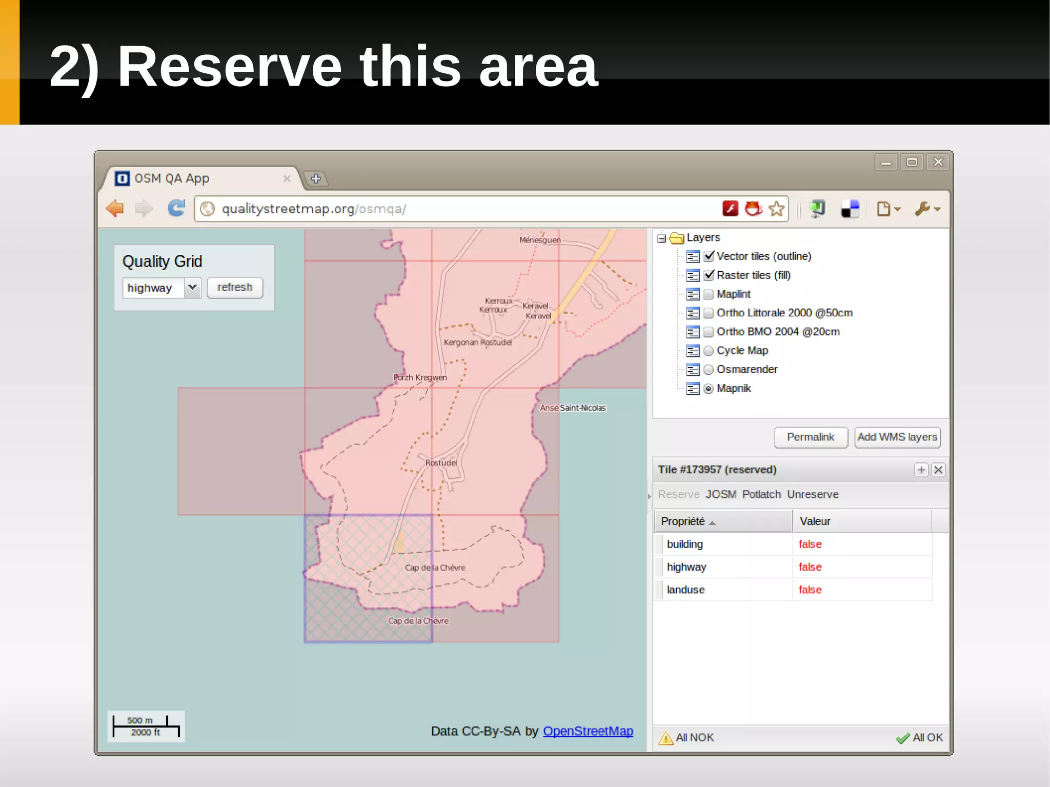 2) Reserve this area
 