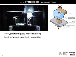 30Intro | Prototyping | Methodologie | CasesPrototyping techniques | Rapid PrototypingCome & seeWednesday: workshop & visit Materialise