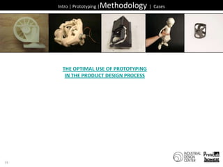 35Intro | Prototyping |Methodology |  CasesTHE OPTIMAL USE OF PROTOTYPING IN THE PRODUCT DESIGN PROCESS
