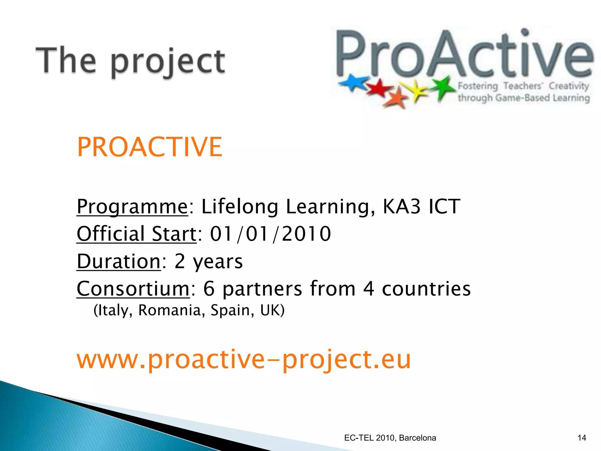 promoting young people’s interest in science10EC-TEL 2010, Barcelona