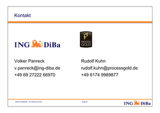 strictly confidential – for internal use only Page 24
Kontakt
Volker Panreck
v.panreck@ing-diba.de
+49 69 27222 66970
Rudo...