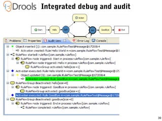 39
Integrated debug and audit
 