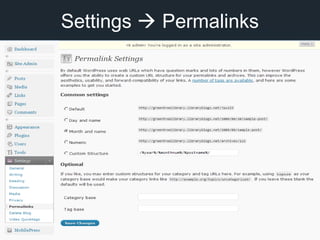 Settings  Permalinks
 