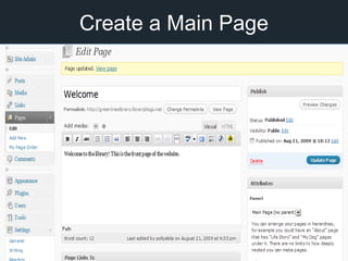 Create a Main Page
 