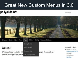 Great New Custom Menus in 3.0
 