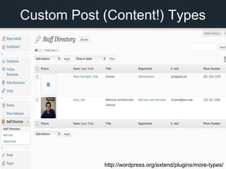 Custom Post (Content!) Types
http://wordpress.org/extend/plugins/more-types/
 