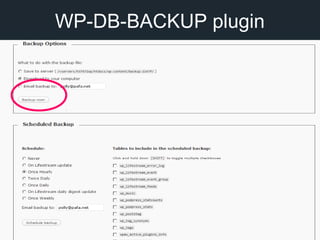 WP-DB-BACKUP plugin
 