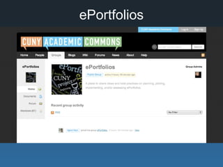 Blogs
ePortfolios
 