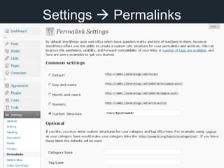 Settings  Permalinks
 
