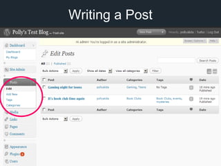 Writing a Post
 