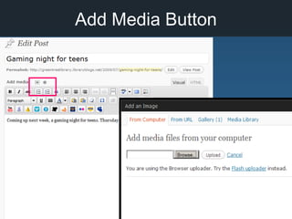Add Media Button
 
