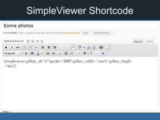 SimpleViewer Shortcode
 