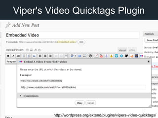 Viper's Video Quicktags Plugin
http://wordpress.org/extend/plugins/vipers-video-quicktags/
 
