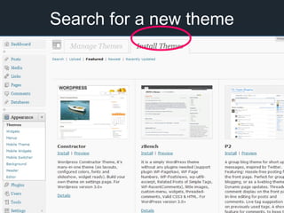Search for a new theme
 