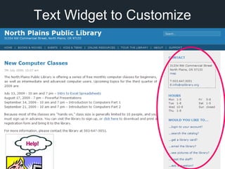Text Widget to Customize
 