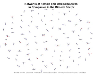 Networks of Female and Male Executives
in Companies in the Biotech Sector
Kaisa Still, Neil Rubens, Jukka Huhtamäki, and Martha Russell , “Networks of Executive Women in Technology-Based Innovation Ecosystems,” Technical Report
 