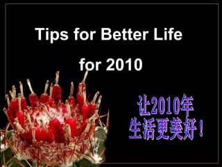 Tips for Better Life  for 2010 让2010年 生活更美好！ 