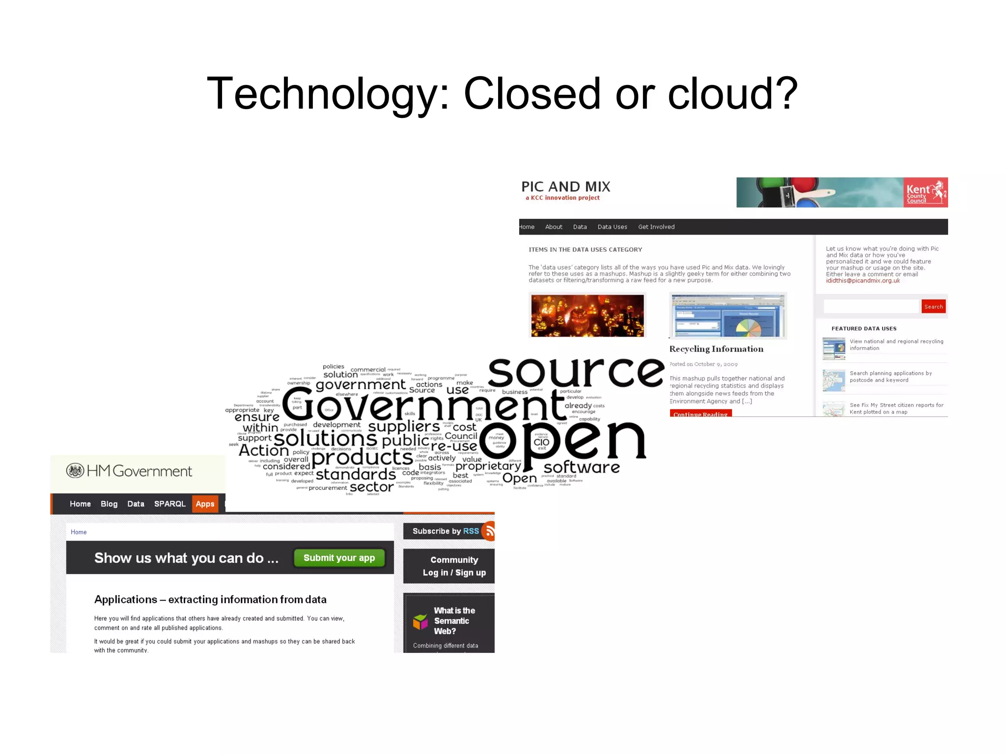 Technology: Closed or cloud? 