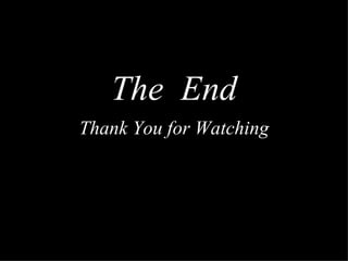 The  End Thank You for Watching 