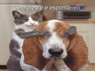 Seja alegre e espontâneo.Seja alegre e espontâneo.
 