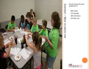 Content – Who to write forThis is estimated traffic from two of the sites for the demographics you chose.