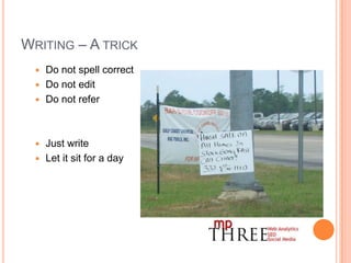 Content – Where to write