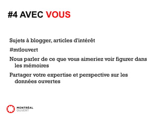 #3  INFORMER  LA VILLE Mémoire à la commission sur les services aux citoyens (novembre  2010,   http://ur1.ca/2fah7 ) 