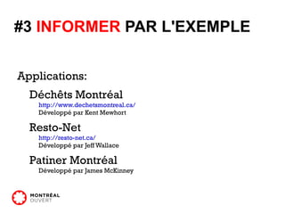 #1 RELATIONS  AVEC LA VILLE Participation: Conseil jeunesse de Montréal 