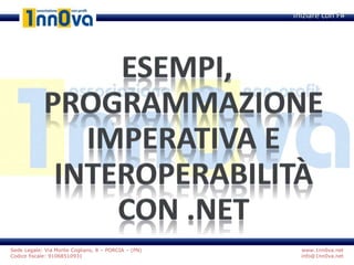 www.1nn0va.net
info@1nn0va.net
Sede Legale: Via Monte Coglians, 8 – PORCIA – (PN)
Codice fiscale: 91068510931
Iniziare con F#
 