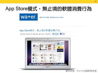 47
                     47



App Store




            Wa+er
 