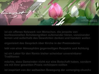 Was ist Emergent Deutschland? Was heißt »emergent«? 