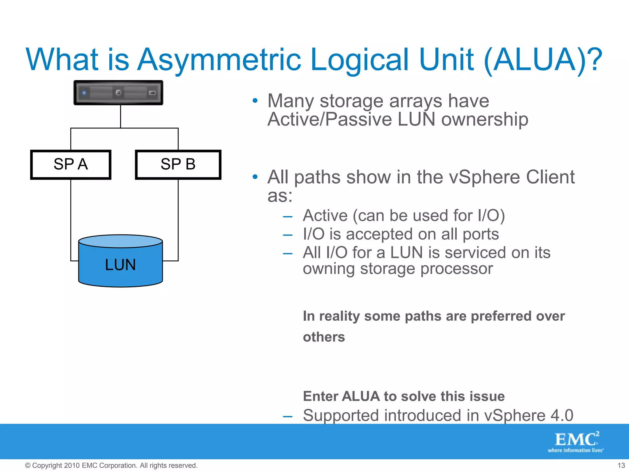 All IO goes down active path, stays after original path restore