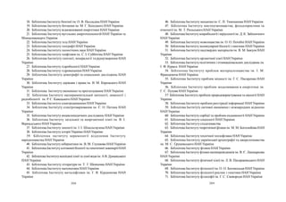 208 209
46. Бібліотека Інституту механіки ім. С. П. Тимошенка НАН України
47. Бібліотека Інституту мистецтвознавства, фольклористики та
етнології ім. М. Т. РильськогоНАН України
48. Бібліотека Інститутумікробіології і вірусології ім. Д. К. Заболотного
НАН України
49. Бібліотека Інституту мовознавства ім. О. О. Потебні НАНУкраїни
50. Бібліотека Інститутумолекулярної біології і генетики НАНУкраїни
51. Бібліотека Інституту надтвердих матеріалів ім. В. М. Бакуля НАН
України
52. Бібліотека Інститутуорганічної хімії НАН України
53. Бібліотека Інститутуполітичних і етнонаціональних досліджень ім.
І. Ф. Кураса НАН України
54. Бібліотека Інституту проблем матеріалознавства ім. І. М.
Францевича НАН України
55. Бібліотека Інституту проблем міцності ім. Г. С. Писаренка НАН
України
56. Бібліотека Інституту проблем моделювання в енергетиці ім.
Г. Є. Пухова НАН України
57. Бібліотека Інститутупроблем природокористування та екології НАН
України
58. Бібліотека Інститутупроблем реєстрації інформації НАН України
59. Бібліотека Інституту світової економіки і міжнародних відносин
НАН України
60. Бібліотека Інституту сорбції та проблем ендоекології НАН України
61. Бібліотека Інституту соціології НАН України
62. Бібліотека Інститутусходознавства
63. Бібліотека Інститутутеоретичної фізики ім. М. М. Боголюбова НАН
України
64. Бібліотека Інститутутехнічної теплофізики НАН України
65. Бібліотека Інституту української археографії та джерелознавства
ім. М. С. Грушевського НАН України
66. Бібліотека Інституту фізики НАН України
67. Бібліотека Інститутуфізики напівпровідників ім. В. Є. Лашкарьова
НАН України
68. Бібліотека Інституту фізичної хімії ім. Л. В. Писаржевського НАН
України
69. Бібліотека Інституту фізіології ім. О. О. Богомольця НАН України
70. Бібліотека Інституту фізіології рослин і генетики НАН України
71. Бібліотека Інституту філософії ім. Г. С. Сковороди НАН України
18. Бібліотека Інституту біохімії ім. О. В. Палладіна НАНУкраїни
19. Бібліотека Інституту ботаніки ім. М. Г. Холодного НАН України
20. Бібліотека Інститутувідновлюваної енергетики НАН України
21. Бібліотека Інститутувугільних енерготехнологій НАН України та
Мінпаливенерго України
22. Бібліотека Інституту газуНАН України
23. Бібліотека Інституту географії НАН України
24. Бібліотека Інститутугеологічних наук НАН України
25. Бібліотека Інституту геофізики ім. С. І. Субботіна НАН України
26. Бібліотека Інституту геохімії, мінералогії та рудоутворення НАН
України
27. Бібліотека Інституту гідробіології НАНУкраїни
28. Бібліотека Інституту гідромеханіки НАН України
29. Бібліотека Інституту демографії та соціальних досліджень НАН
України
30. Бібліотека Інституту держави і права ім. В. М. Корецького НАН
України
31. Бібліотека Інститутуекономіки та прогнозування НАН України
32. Бібліотека Інституту експериментальної патології, онкології і
радіобіології ім. Р. Є. Кавецького НАН України
33. Бібліотека Інституту електродинаміки НАН України
34. Бібліотека Інституту електрозварювання ім. Є. О. Патона НАН
України
35. Бібліотека Інститутуенциклопедичних досліджень НАНУкраїни
36. Бібліотека Інституту загальної та неорганічної хімії ім. В. І.
Вернадського НАН України
37. Бібліотека Інституту зоології ім. І. І. Шмальгаузена НАН України
38. Бібліотека Інститутуісторії України НАНУкраїни
39. Бібліотека інституту керамології відділення Інституту
народознавства НАН України
40. Бібліотека Інституту кібернетики ім. В. М. Глушкова НАНУкраїни
41. Бібліотека Інститутуклітинної біології та генетичної інженерії НАН
України
42. Бібліотека Інститутуколоїдної хімії та хіміїводиім.А В. Думанського
НАН України
43. Бібліотека Інститутулітератури ім. Т. Г. Шевченка НАН України
44. Бібліотека Інституту математики НАН України
45. Бібліотека Інституту металофізики ім. Г. В. Курдюмова НАН
України
 
