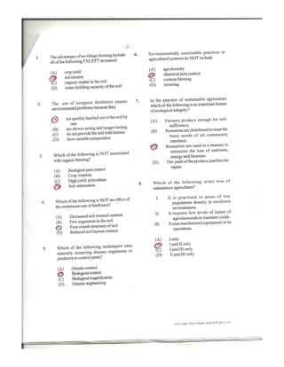 CAPE Environmental Science Unit 2 Paper 1 2010 | PDF