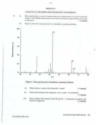 CAPE Chemistry Unit 2 Paper 2 2010