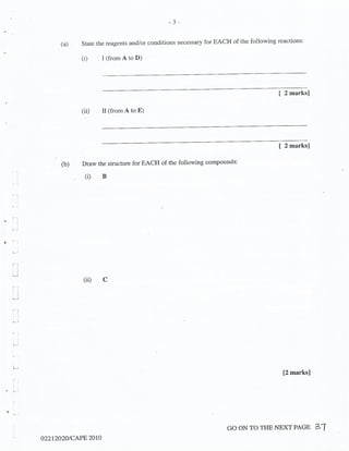 CAPE Chemistry Unit 2 Paper 2 2010