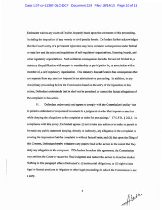 Case 1:07-cv-11387-DLC-DCF Document 224 Filed 10/14/10 Page 10 of 11
 
