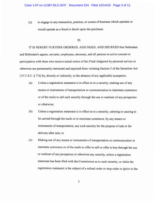 Case 1:07-cv-11387-DLC-DCF Document 224 Filed 10/14/10 Page 3 of 11
 