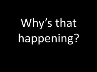 Why’s that happening?