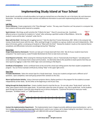 !!!"#$%&'(#)*+&",-.!      !        !        !         !         !         !               !!!!!!!!!!!!!!!!!!!!!!!!!!!!!!       !               !        !!!!!!!!!!/00123415343666666666666666666
    6       6        6        6        6        6         6         6         666666666666666666666666            6                666666666666666666#%77-8$9#$%&'(#)*+&",-.6



                           '>F)->-+#B+=!"#$%&!'()*+%!*#!]7$0!"./77)!
                                                                         !
                                                                                                                          &8"**(33<#!!
    5%<%<,%(^!!.'%!f%8=!.",!&31."71*!C70%3!./.3(7"8*!"10!"007.731"8!7193(<".731!.3!"**7*.!H7.'!7<=8%<%1.71+!-./0B!I*8"10!31!B3/(!
    &"<=/*#!
    !
    L*6!,B>-!
    +($0-!88B.B-+.&R!!                                                                    !.%"&'%(*!                                ,V!
    .'%7(!*./0%1.*!H788!F13H!H'".!<".%(7"8!.3!&3<=8%.%#!
    !
    "F*0M!'+#-0-(#R!!27X!.'71+*!/=!H7.'!"&.7C7.7%*!87F%!

                                                             !
    !
    1--#!CB#/!#/-!9/B-8R!![3(F71+!H7.'!*.(/++871+!8%"(1%(*l!!$"F%!.'7*!70%"!9(3<!$(/<"1!:8%<%1."(BV!2U^!!['78%!71!.'%!&3<=/.%(!8",V!
    (%C7%H!"!-./0B!I*8"10!>%**31!H7.'!.'%!&8"**#!!?9.%(!H3(F71+!.'(3/+'!L;M!=(3,8%<*!"*!"!+(3/=V!*./0%1.*!&"1!H3(F!710%=%10%1.8B#!!?9.%(!
                                                                                                        * !(%*/8.*!31!
                                                                                   !
    !
    O7>-!,B>-!
    ;((B=+!"#$%&!'()*+%!*(!O7>-C70MR!!6"(%1.*!&"1!."F%!="(.!71!-./0B!I*8"10!H7.'!.'%7(!&'780#!!]3.!"88!39!B3/(!*./0%1.*!'"C%!'3<%!
    &3<=/.%(*l!!]3!1%%0!.3!H3((Bd!&(%".%!6(71.",8%![3(F*'%%.*!93(!.'%<!.3!."F%!'3<%!"10!*./0B#!!
    !
    >*B)!S-F70#(!#7!<*0-+#(R!!['%1!C7%H71+!.'%!I107C70/"8!-./0%1.!5%=3(.
    %<"78!"00(%**%*#!!$'7*!71&(%"*%*!'3<%;*&'338!&3<</17&".731#!!?1!"8.%(1".7C%!70%"!.3!.'7*!H3/80!,%!.3!.%"&'!="(%1.*!.'".!.'%B!&"1!
                                                                         +!31!2B!5%=3(.*#!
    !
    9-0#B8B.*#-!78!97>F)-#B7+R!!-%10!"!&%(.797&".%!'3<%!".!.'%!%10!39!.'%!*&'338!B%"(!.%8871+!="(%1.*!.'".!.'%7(!*./0%1.!&3<=8%.%0!.'%!
    =(3+("<#!!                                                                                 #!
    !
    9)*((!,B>-!
    <0B+#*6)-!Z70M(/--#(R!!-%8%&.!.'7*!*%**731!.B=%!93(!"!-./0B!I*8"10!.3=7&#!!J(3/=!B3/(!*./0%1.*!"10!+7C%!%"&'!"!0799%(%1.!*%.!39!
    Y/%*.731*#!!)=31!&3<=8%.731V!'"C%!%"&'!+(3/=!=(%*%1.!.'%7(!*38/.731*!.3!.'%!&8"**#!
    !
    Z*0>!?F[97+.)$(B7+!;.#BAB#&R!!)*71+!"!&8"**(33<!=(3@%&.3(!0%C7&%V!07*=8"B!Y/%*.731*!71!.'%!=(3+("<!93(!.'%!*./0%1.*!.3!"1*H%(!
    710%=%10%1.8B!".!.'%7(!0%*F*#!!A3!.'7*!%7.'%(!".!.'%!,%+71171+!3(!%10!39!B3/(!&8"**#!
    !
    "*B)B+=!#/07$=/!#/-!"#$%&!'()*+%!]-*0R!!4(%".%!"!,/88%.71!,3"(0!.3!833F!87F%!.'%!*%"#!!U
    3.'%(V!=8"&%!*%C%("8!&31*.(/&.731!="=%(!,3".*#!!U1!%"&'!,3".V!=8"&%!.'%!1"<%!39!"!+(3/= %#+#!&8"**!3(!+("0%!8%C%8#!!?*!.'%!*./0%1.*!
    H3(F!.'(3/+'!.'%!=(3+("<V!<3C%!.'%!*'7=*!"831+!.'%!*%"!.3!C"(73/*!&'%&F=371.*#!!4/*.3<7b%!.'%!=371.*!.3!<%%.!B3/(!1%%0*#!!
    D:X"<=8%*                                                   !
    !
!
    !
    !
    !
    !
    !
    97+#*.#!#/-!'>F)->-+#*#B7+!X-F*0#>-+#R!!!$'%!I<=8%<%1.".731!.%"<!7*!'"==B!.3!=(3C70%!"007.731"8!(%*3/(&%*c"**7*."1&%
                                                                                                                                                                        "&.!/*!C7"!
    %<"78^!!!7<=8%<%1.".731m*./0B7*8"10#&3<!                                                                                   !


                                                                        #"!
                                                    :6;0306<$%&'6=#)*+&616>))68(?@$#68A#A8BA&"6
    !
 