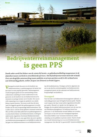 2010 - Bedrijventerreinenmanagement is geen PPS - RO Magazine