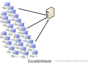 Escalabilidade   Falta de estado pode ser bom.
 
