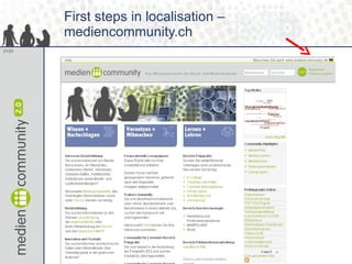 First steps in localisation – mediencommunity.ch 