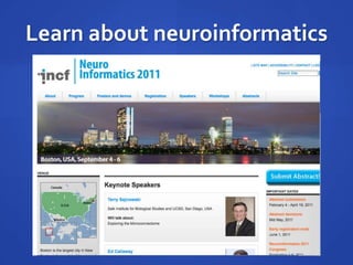 Learn about neuroinformatics
 